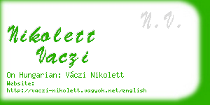 nikolett vaczi business card