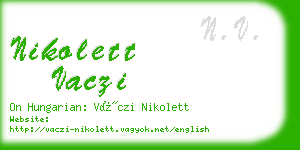 nikolett vaczi business card